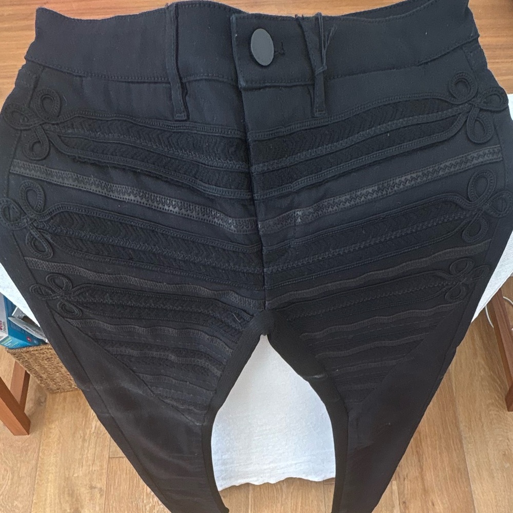 Black Embroidered Pants